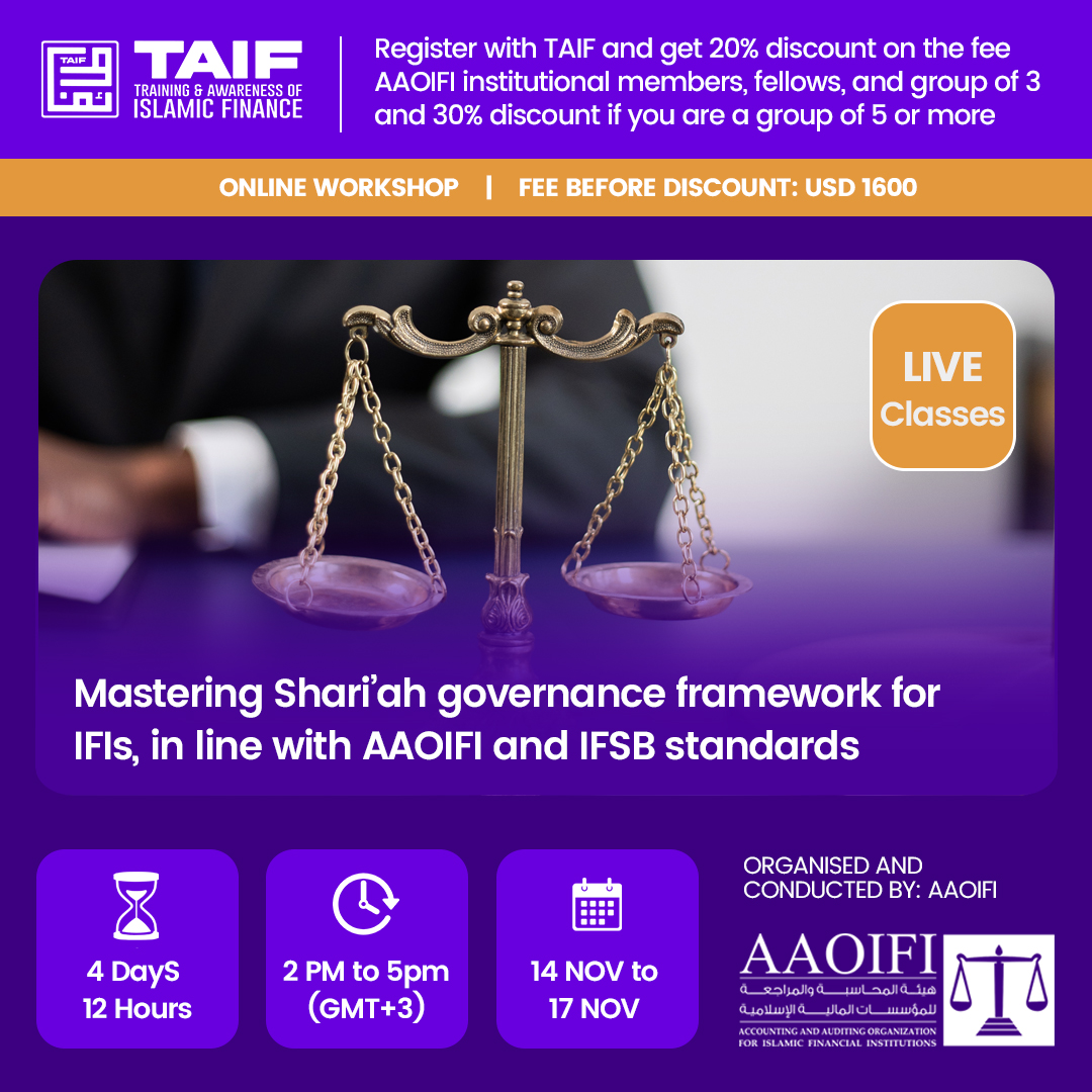 Mastering Shari’ah governance framework for IFIs, in line with AAOIFI and IFSB standards